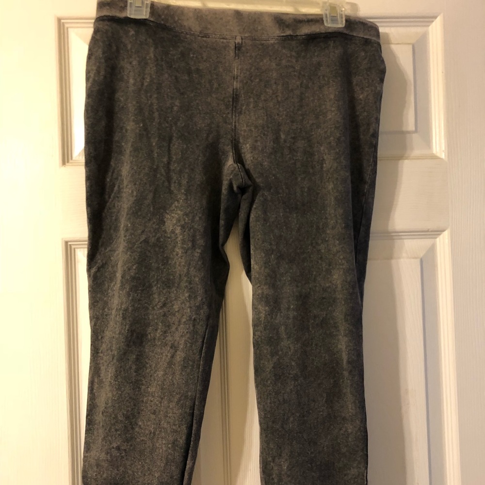 Distressed dark gray leggings. Worn once size M